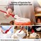 5 Pieces Silicone Spatula Set Red High Heat Resistant Non Stick Bakery Flexible BPA Free Dishwasher Safe Kitchen Utensils Bakeware Cookware Baking Mixing One-piece Seamless Spatula Set
